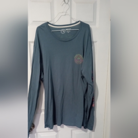 Burton Blue Relaxed Long Sleeve T-Shirt - Picture 1 of 4